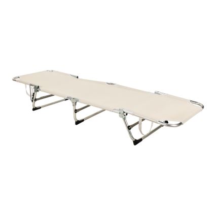 Espreguiçadeira dobrável e reclinável SUNO 56x190 cm creme