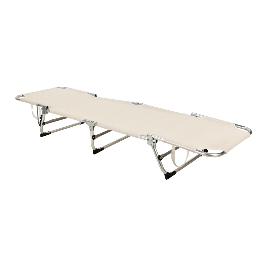 Espreguiçadeira dobrável e reclinável SUNO 56x190 cm creme