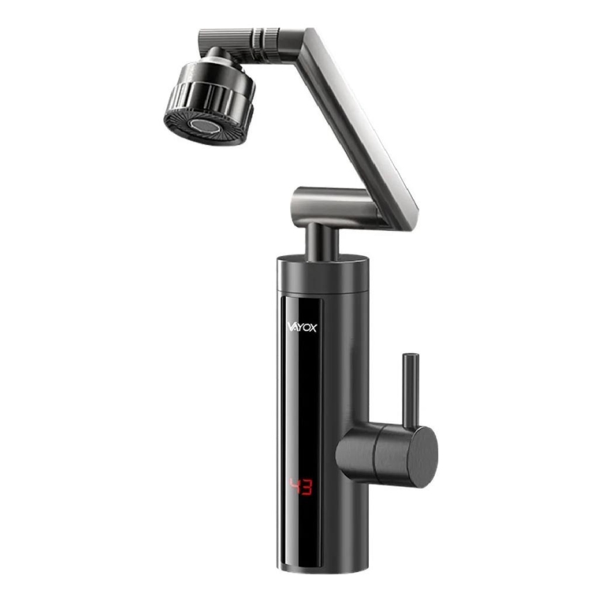 Esquentador de água instantâneo com ecrã LED 3000W/230V IPX4 antracite