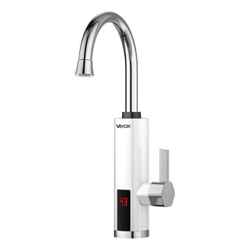 Esquentador de água instantâneo com ecrã LED 3000W/230V IPX4 branco