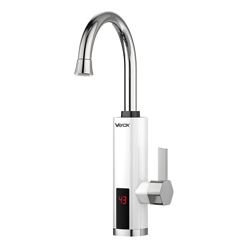 Esquentador de água instantâneo com ecrã LED 3000W/230V IPX4 branco