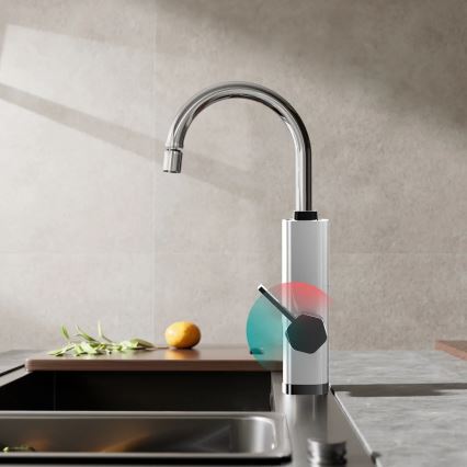 Esquentador de água instantâneo com ecrã LED 3000W/230V IPX4 branco