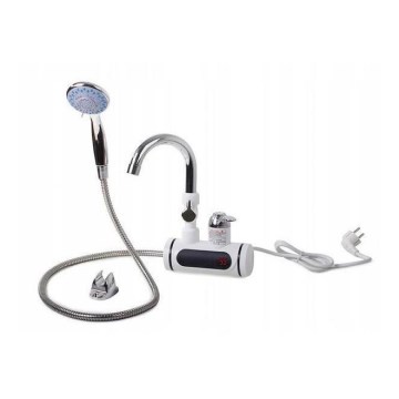 Esquentador de água instantâneo com pulverizador e LCD ecrã 3000W/230V IPX4 branco