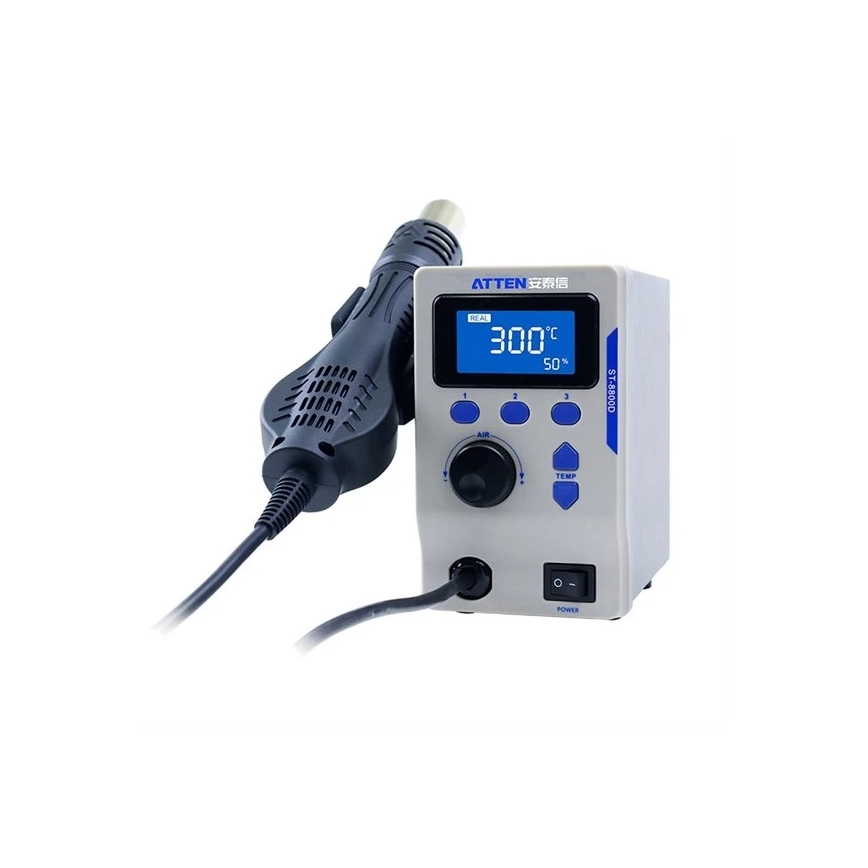 Estação de ar quente com ecrã LCD 800W/230V