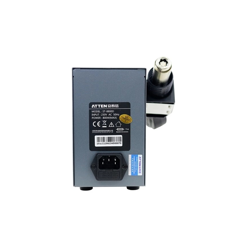 Estação de ar quente com ecrã LCD 800W/230V