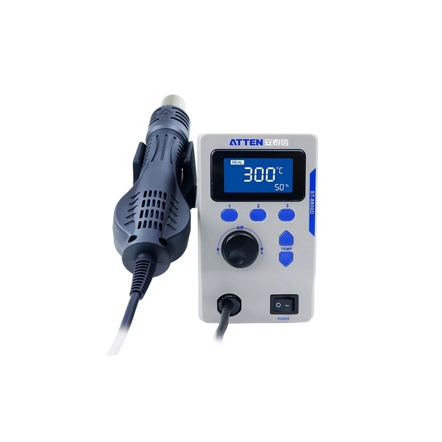 Estação de ar quente com ecrã LCD 800W/230V