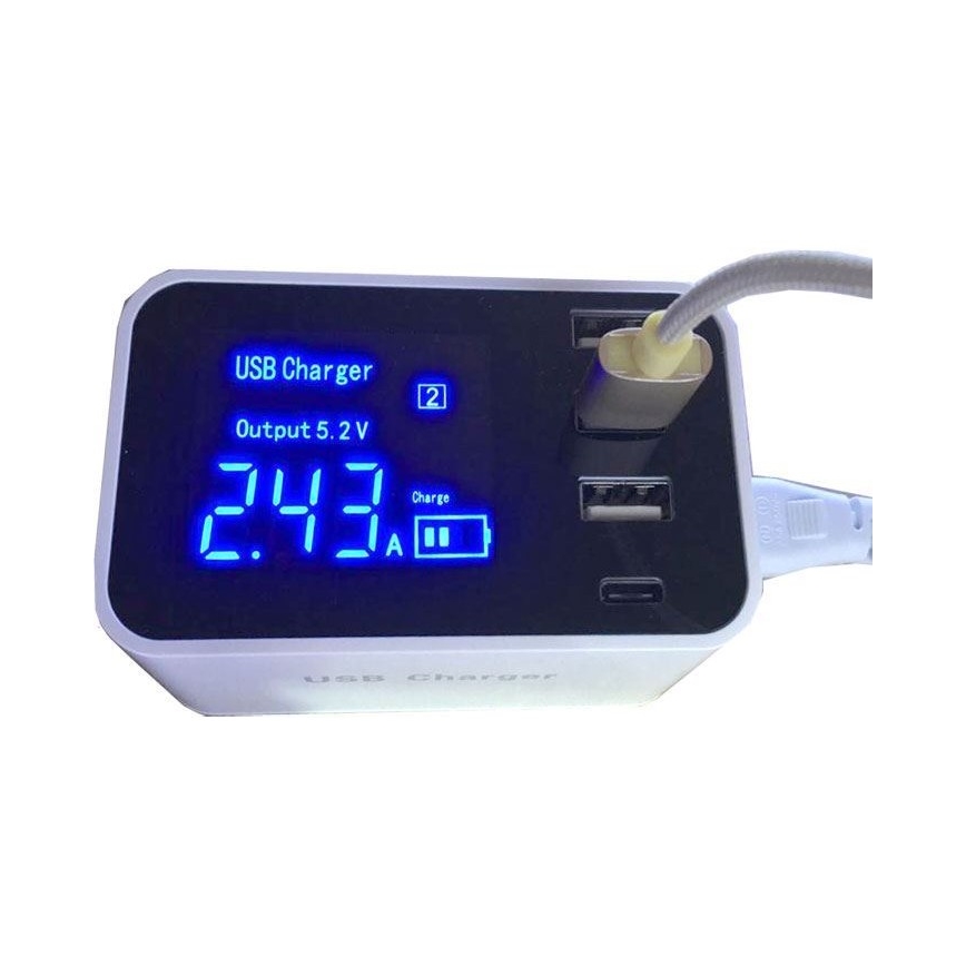 Estação de carregamento 3xUSB A + 1xUSB C