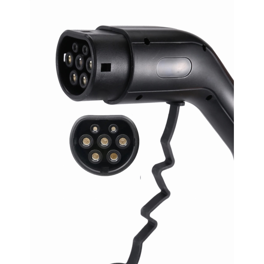 Estação de carregamento de viagem para carros elétricos EV/PHEV AC Type 2 16A/400V 22kW IP55 5m + adaptador 230V 3,7kW + caso