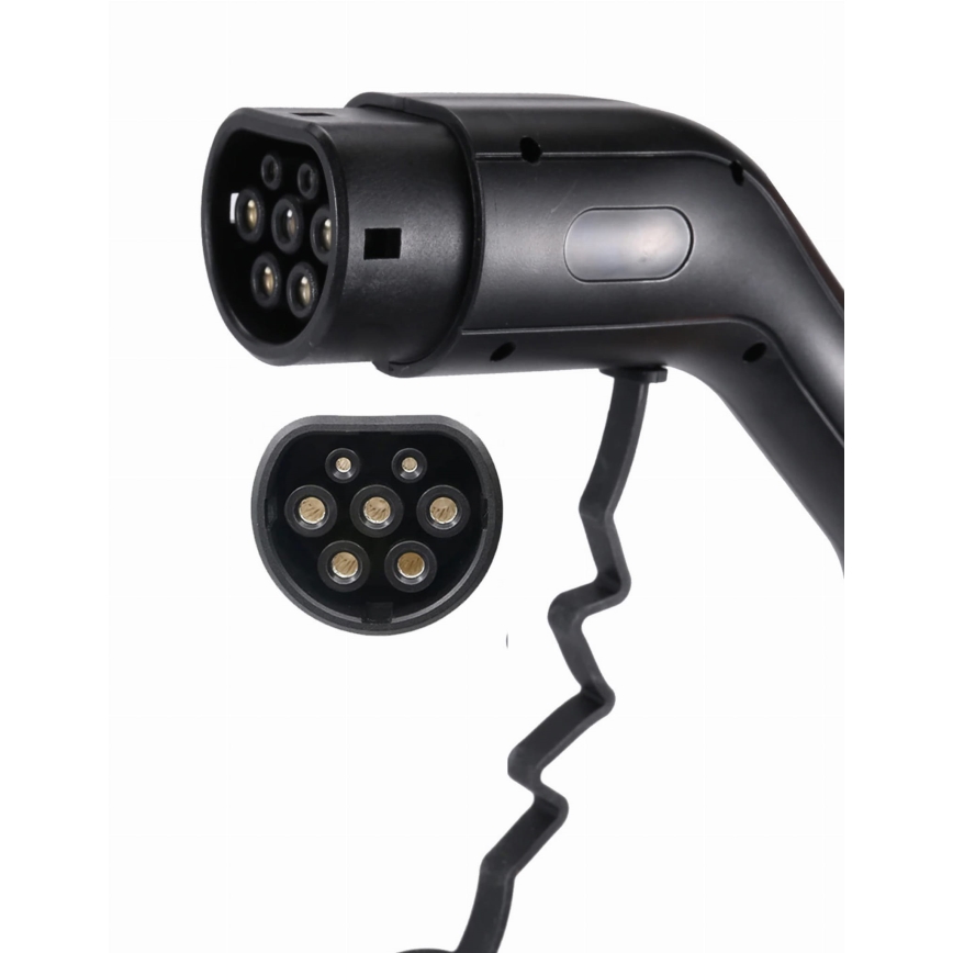 Estação de carregamento portátil para veículos elétricos EV/PHEV AC Tipo 2 16A/380V 11kW IP55 5m + adaptador 230V 3,7kW + estojo