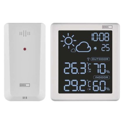 Estação meteorológica 5V 2xAAA + 2xAAA branca