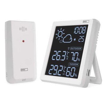 Estação meteorológica 5V (alimentação: 2×AAA + 2×AAA) — preta