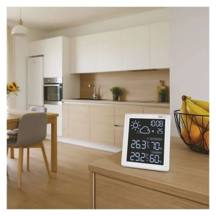 Estação meteorológica 5V (alimentação: 2×AAA + 2×AAA) — preta