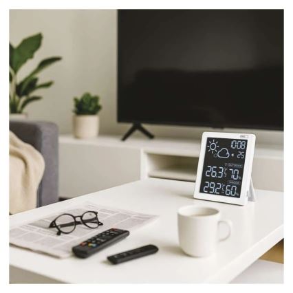 Estação meteorológica 5V (alimentação: 2×AAA + 2×AAA) — preta