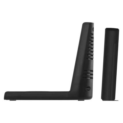 Estação meteorológica com carregamento sem fios 5V 2xAA + 2xAAA preta