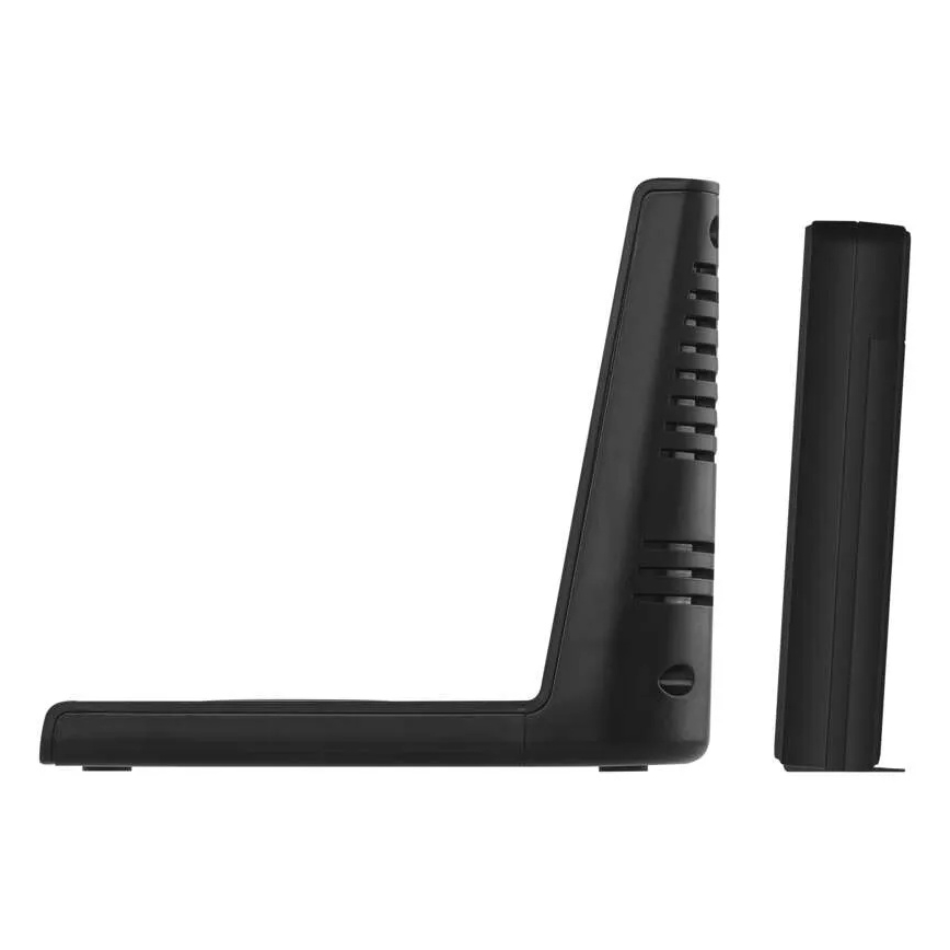 Estação meteorológica com carregamento sem fios 5V 2xAA + 2xAAA preta