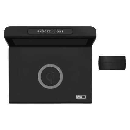 Estação meteorológica com carregamento sem fios 5V 2xAA + 2xAAA preta