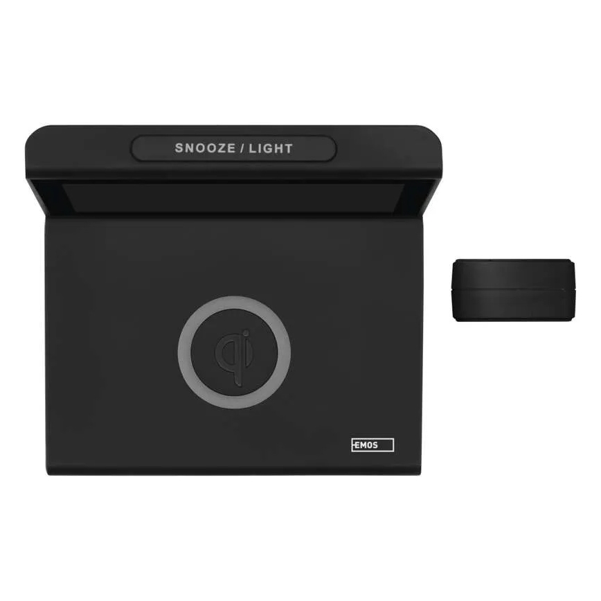 Estação meteorológica com carregamento sem fios 5V 2xAA + 2xAAA preta