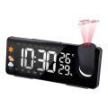 Estação meteorológica com ecrã LCD, despertador e projetor 5V/2xAA + 3xAA