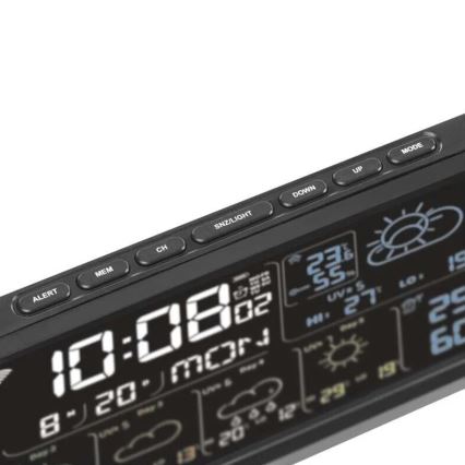 Estação meteorológica com ecrã LCD GoSmart 230V/3xAAA + 2×AAA Wi-Fi Tuya preta