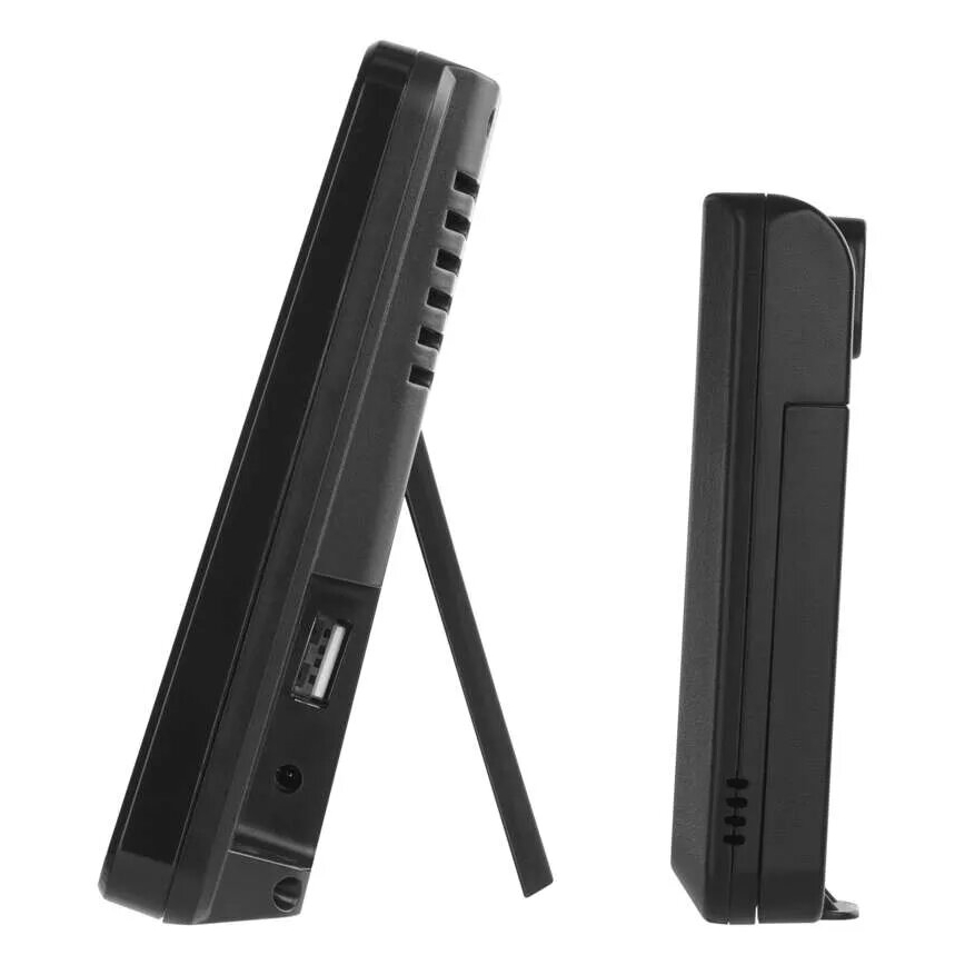 Estação meteorológica com visor LCD GoSmart 230V/3xAAA + 2×AAA Wi-Fi Tuya preto