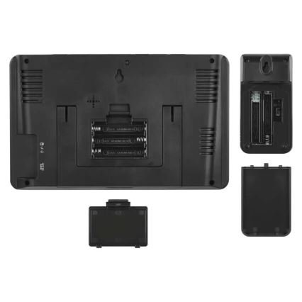 Estação meteorológica com visor LCD GoSmart 230V/3xAAA + 2×AAA Wi-Fi Tuya preto