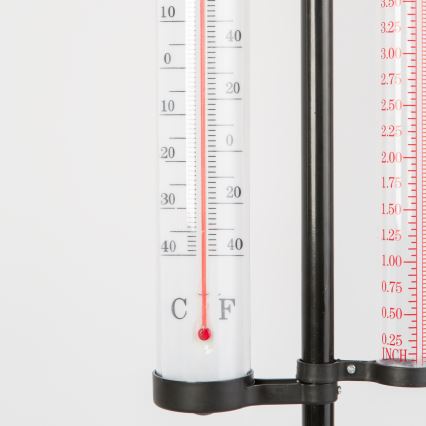Estação meteorológica de jardim 3 em 1 145 cm preta