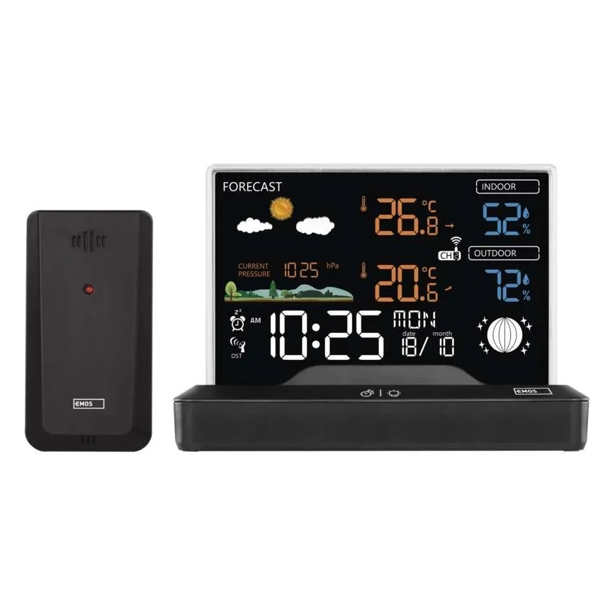 Estação meteorológica sem fios 5V/2xAAA + 2xAAA