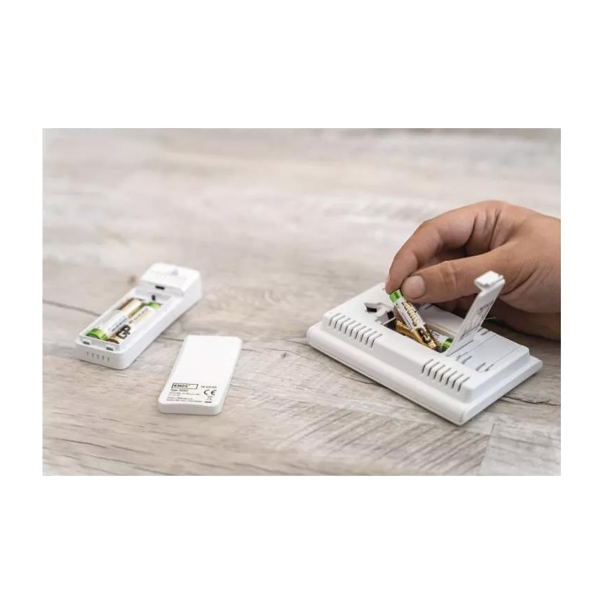 Estação meteorológica sem fios com alarme 2xAAA + 2xAA branco