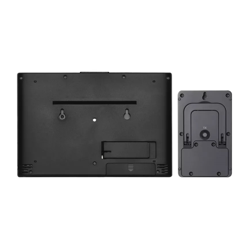 Estação meteorológica sem fios com alarme 3xAAA/5V + 2xAAA preto