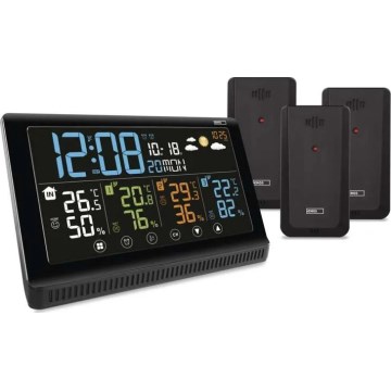 Estação meteorológica sem fios com três sensores 5V/3xAAA + 2xAAA