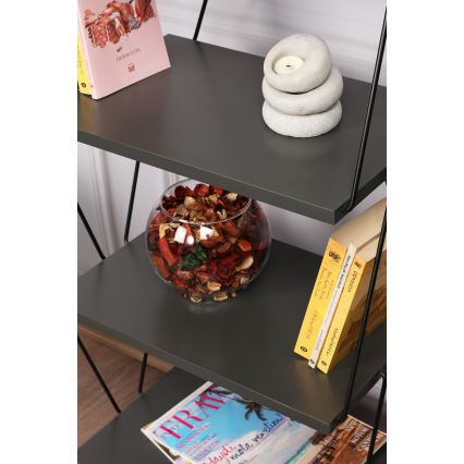 Estante BALABAN 165x48 cm antracite/preto