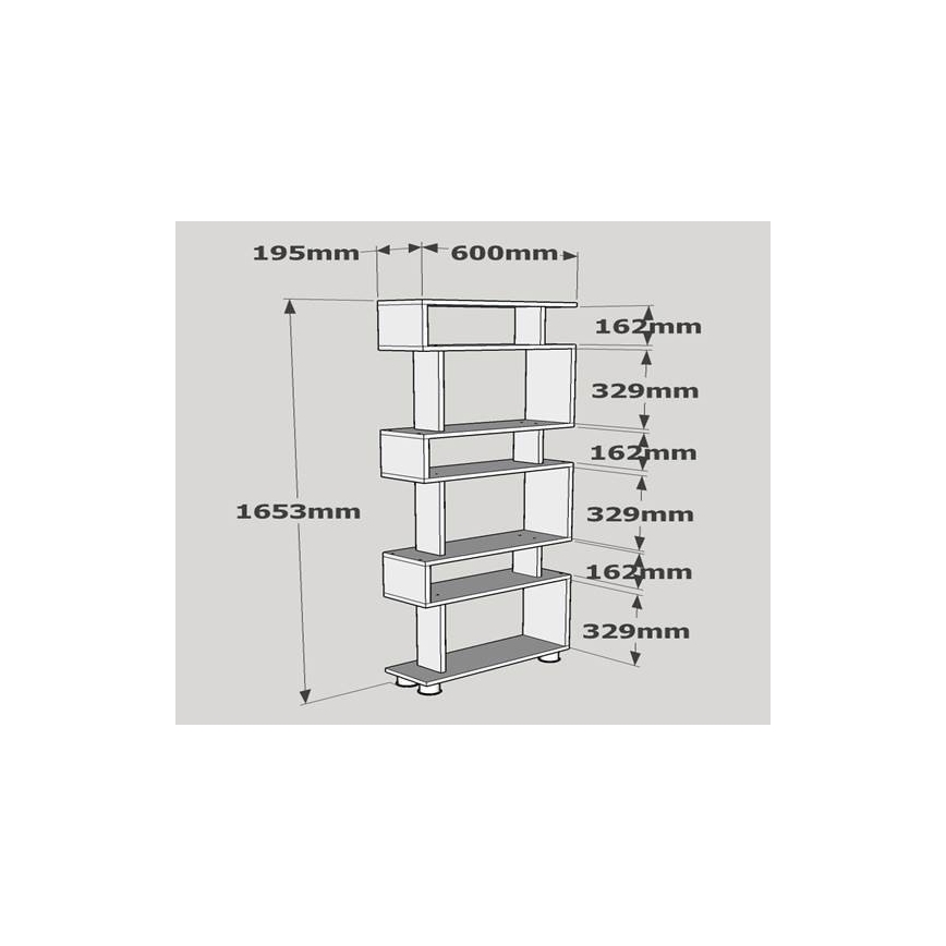 Estante BLOK 165x60 cm branco