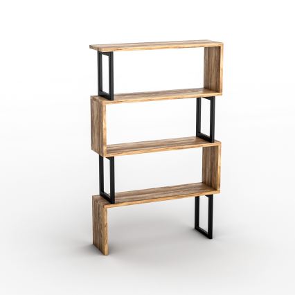 Estante CEYLAN 128x80 cm castanho/preto