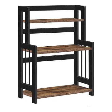 Estante com prateleiras para cozinha MARGE, preta