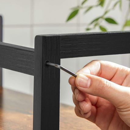 Estante com prateleiras para cozinha MARGE, preta