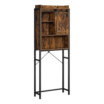 Estante de casa de banho RENARO castanha/preta