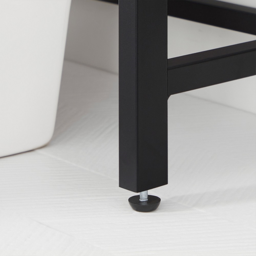 Estante de casa de banho RENARO castanha/preta