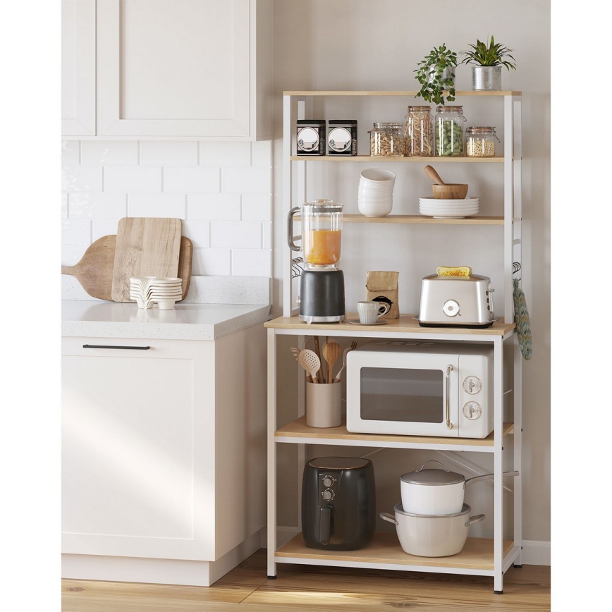 Estante de cozinha MARGE, castanho/branco
