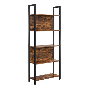 Estante de livros NAVARO castanha/preta