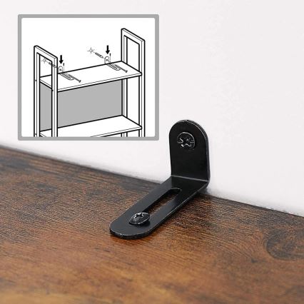 Estante de livros NAVARO castanha/preta