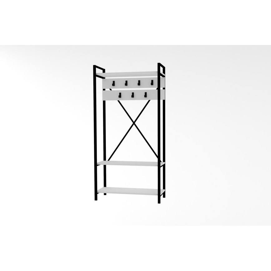 Estante do corredor ALFA 180x90 cm branco/preto
