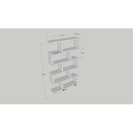 Estante ELIF 156x90 cm branco