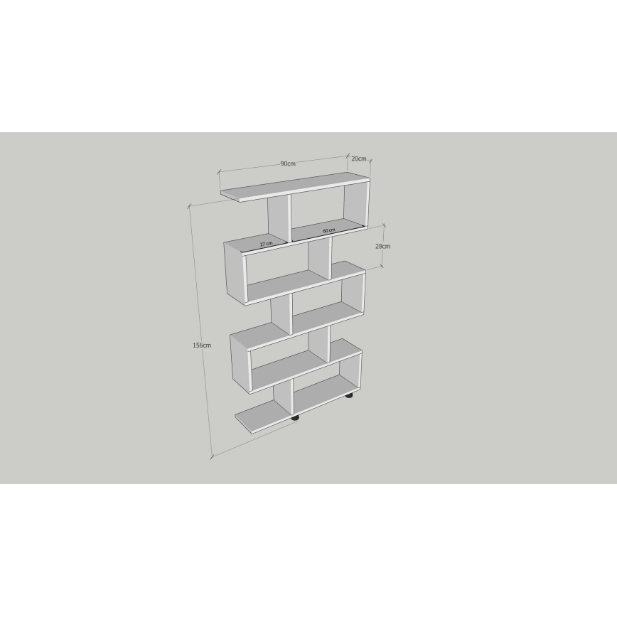Estante ELIF 156x90 cm castanho