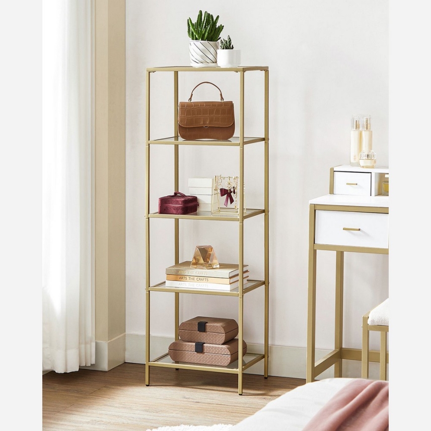 Estante GLASY 40x125x30 cm dourada