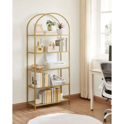Estante GLASY 83x184x30 cm dourada