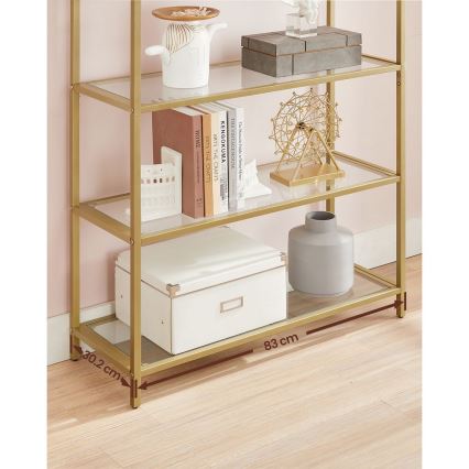 Estante GLASY 83x184x30 cm dourada