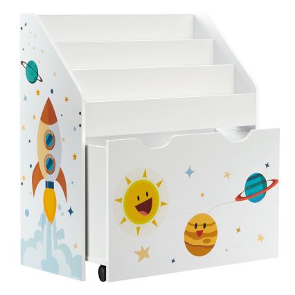 Estante infantil com gaveta ANET branca