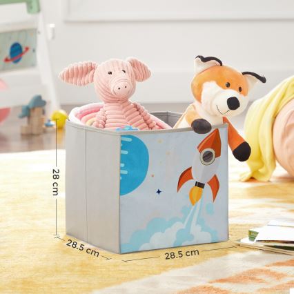 Estante infantil com caixas de tecido ANET branca