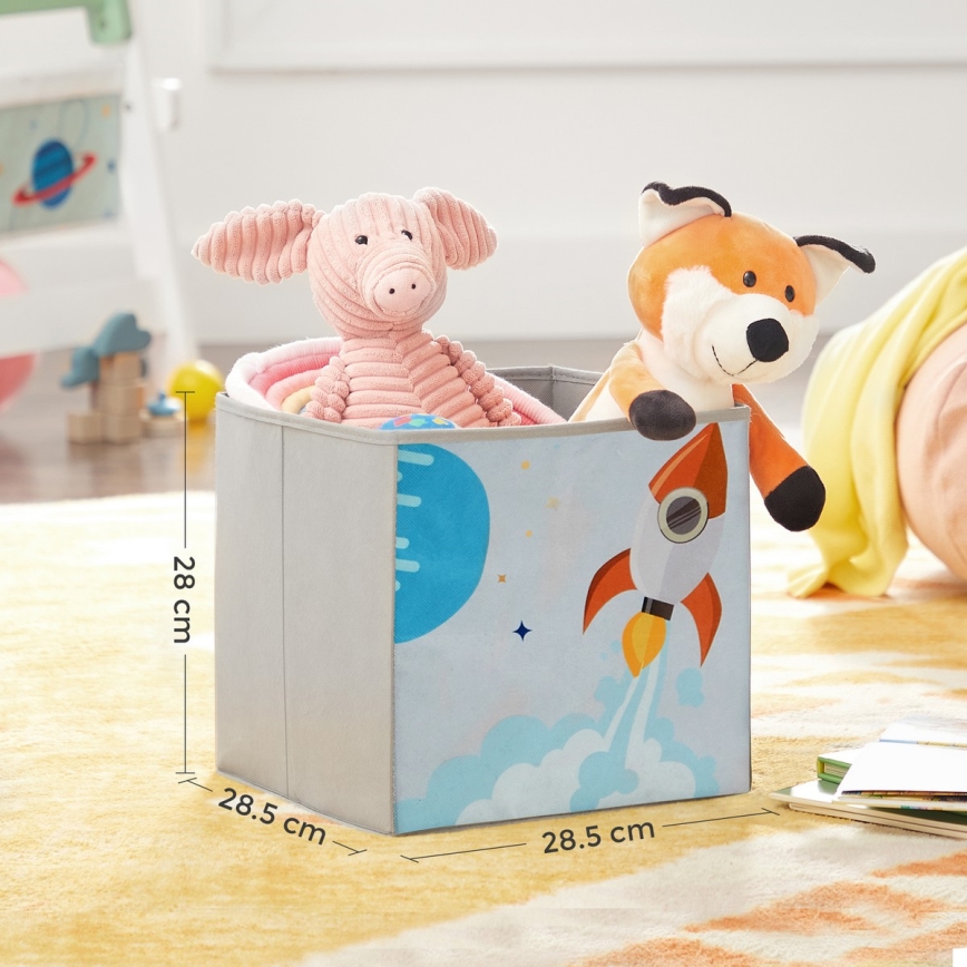 Estante infantil com caixas de tecido ANET branca