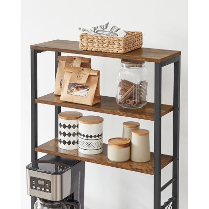 Estante MARGE castanha/preta